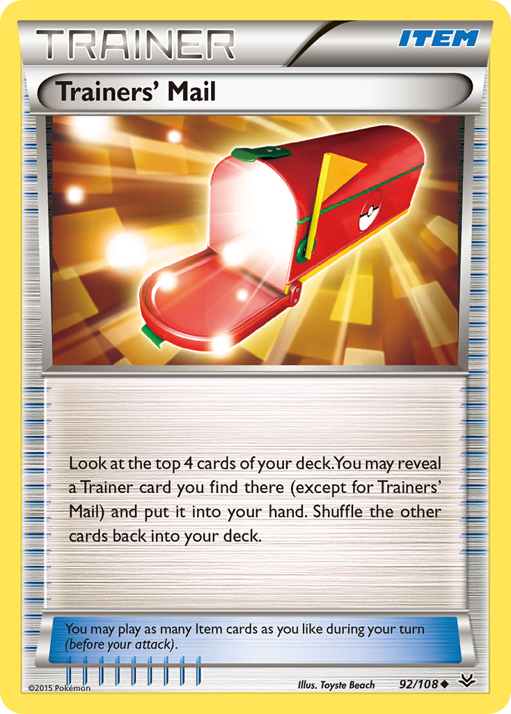 Trainers' Mail (92/108) [XY: Roaring Skies] | The Time Vault CA