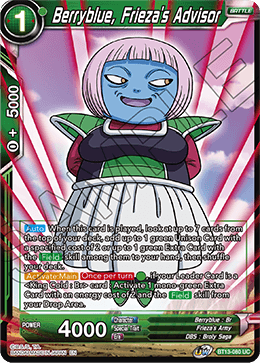 Berryblue, Frieza's Advisor (Uncommon) (BT13-080) [Supreme Rivalry] | The Time Vault CA