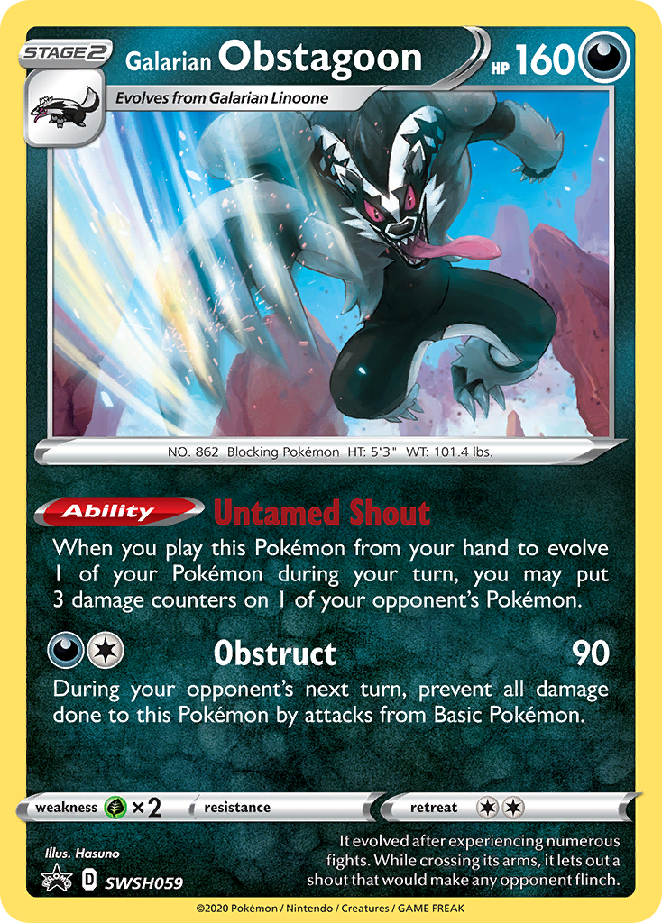 Galarian Obstagoon (SWSH059) [Sword & Shield: Black Star Promos] | The Time Vault CA