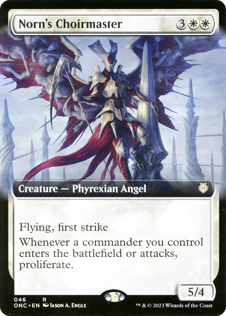 Norn's Choirmaster (Extended Art) [Phyrexia: All Will Be One Commander] | The Time Vault CA