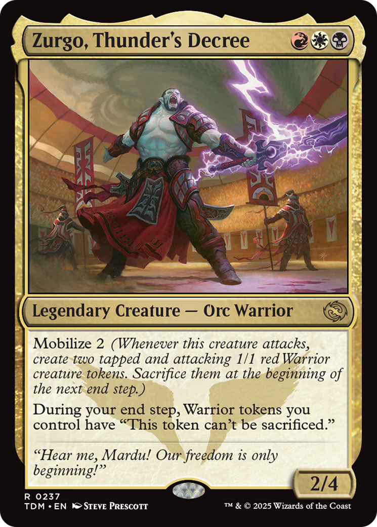 Zurgo, Thunder's Decree [Tarkir: Dragonstorm] | The Time Vault CA