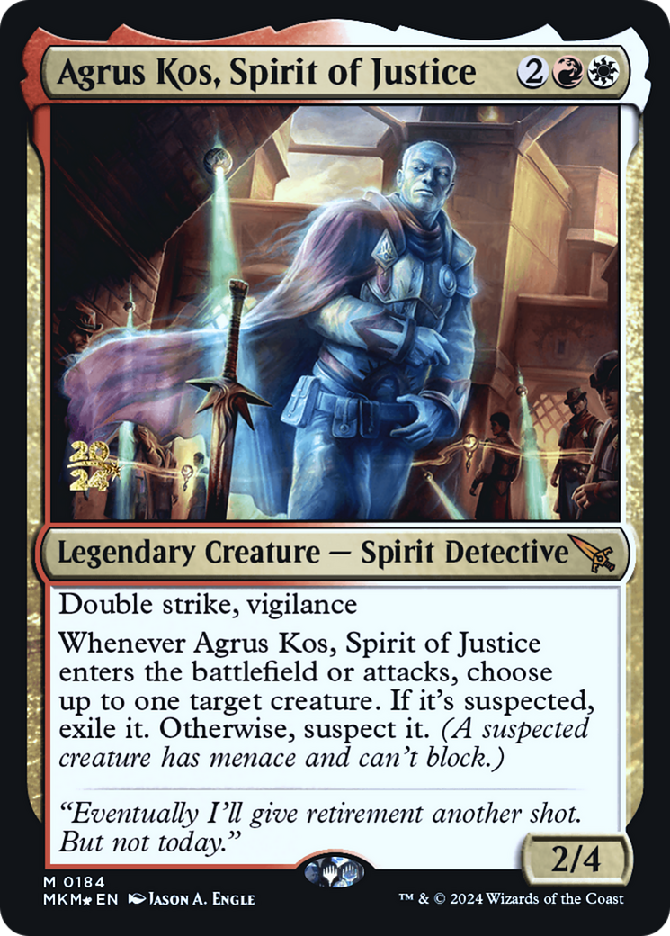 Agrus Kos, Spirit of Justice [Murders at Karlov Manor Prerelease Promos] | The Time Vault CA