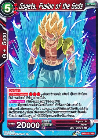 Gogeta, Fusion of the Gods (BT11-013) [Vermilion Bloodline] | The Time Vault CA