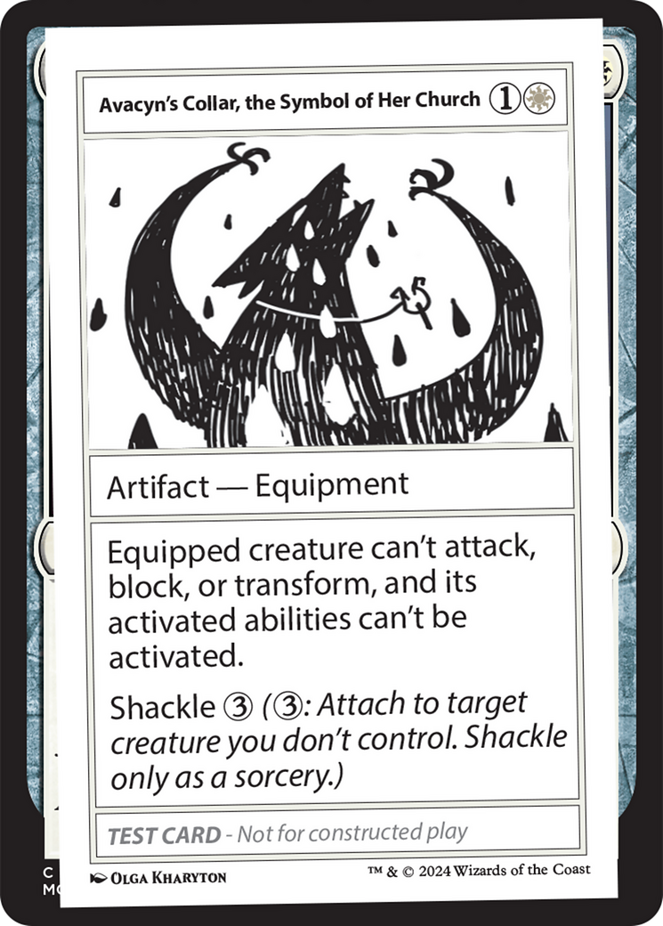 Avacyn's Collar, the Symbol of Her Church [Mystery Booster 2 Playtest Cards] | The Time Vault CA