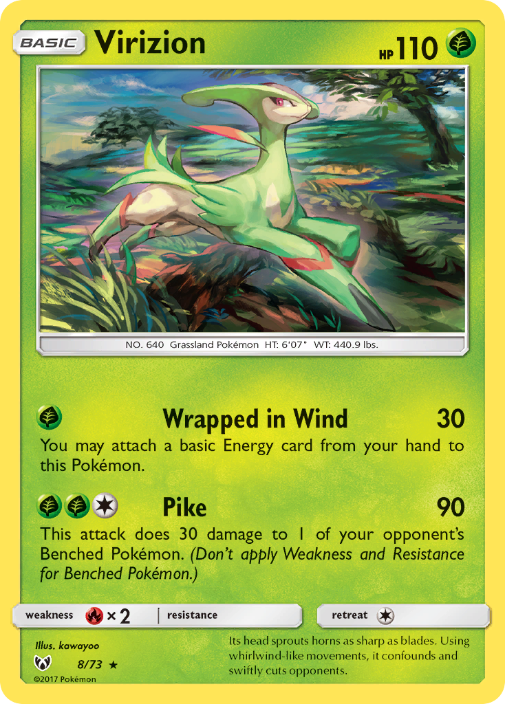 Virizion (8/73) [Sun & Moon: Shining Legends] | The Time Vault CA