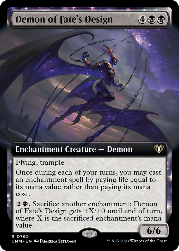 Demon of Fate's Design (Extended Art) [Commander Masters] | The Time Vault CA