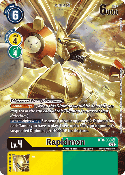 Rapidmon [BT8-039] (Alternate Art) [New Awakening] | The Time Vault CA