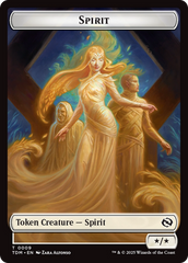 Spirit (0008) // Spirit (0009) Double-Sided Token [Tarkir: Dragonstorm Tokens] | The Time Vault CA
