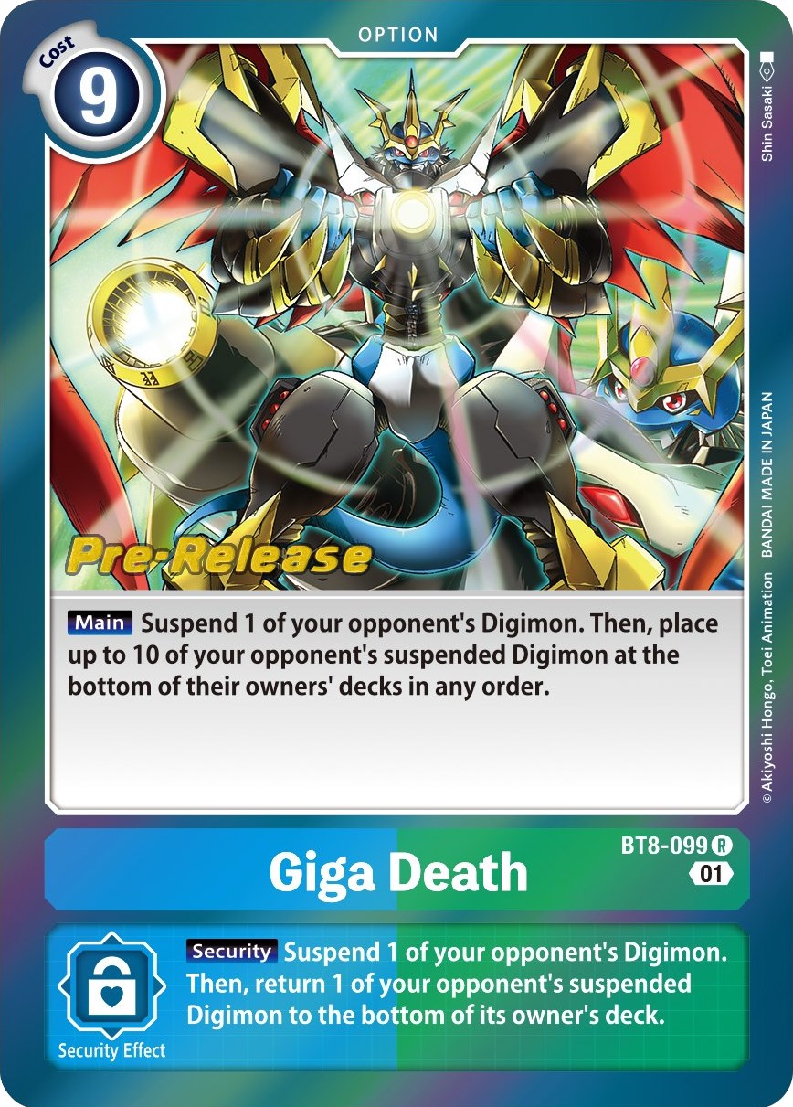 Giga Death [BT8-099] [New Awakening Pre-Release Cards] | The Time Vault CA