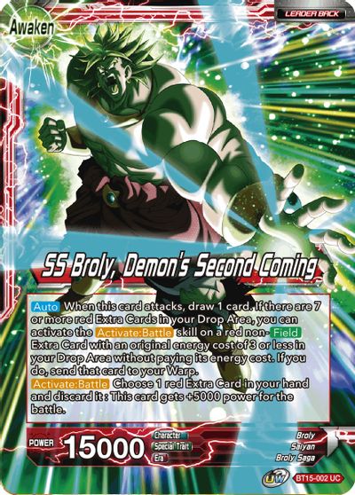 Broly // SS Broly, Demon's Second Coming (BT15-002) [Saiyan Showdown] | The Time Vault CA
