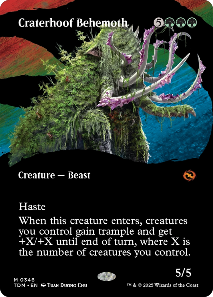 Craterhoof Behemoth (Borderless) [Tarkir: Dragonstorm] | The Time Vault CA