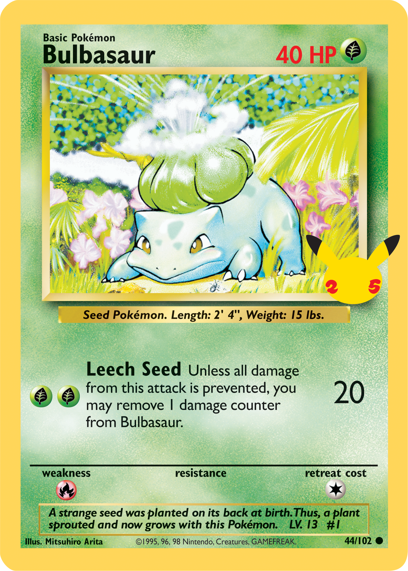 Bulbasaur (44/102) (Jumbo Card) [First Partner Pack] | The Time Vault CA