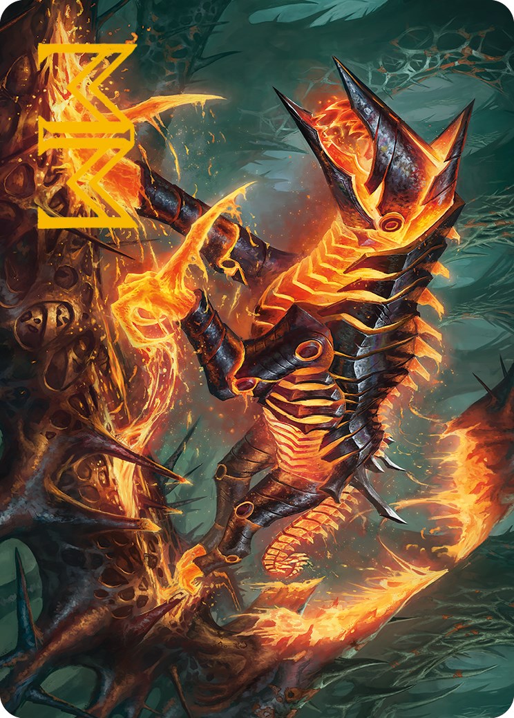 Kuldotha Cackler Art Card (Gold-Stamped Signature) [Phyrexia: All Will Be One Art Series] | The Time Vault CA