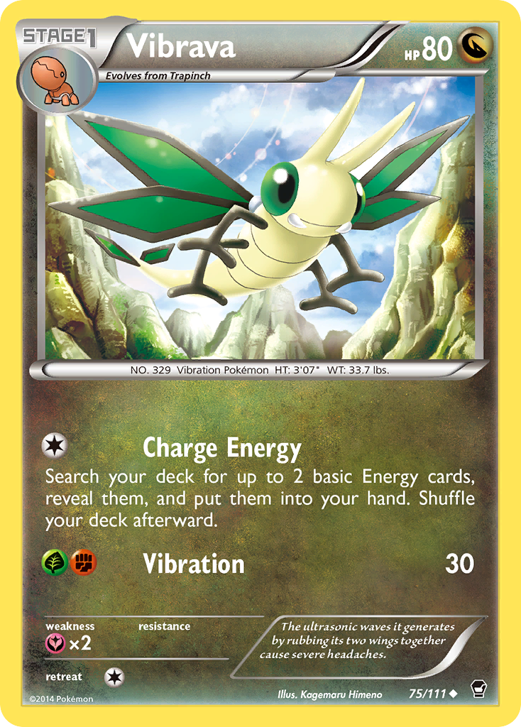 Vibrava (75/111) [XY: Furious Fists] | The Time Vault CA