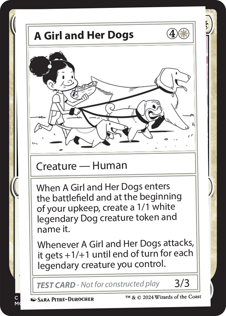 A Girl and Her Dogs [Mystery Booster 2 Playtest Cards] | The Time Vault CA