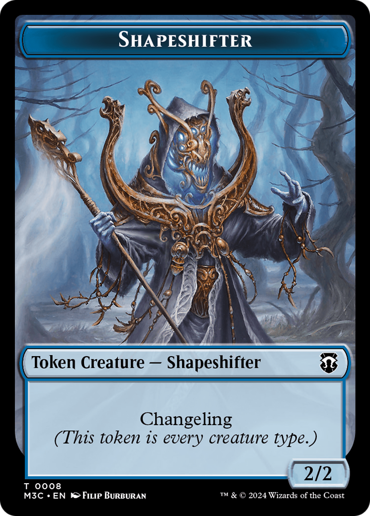 Dragon // Shapeshifter (0008) Double-Sided Token [Modern Horizons 3 Commander Tokens] | The Time Vault CA