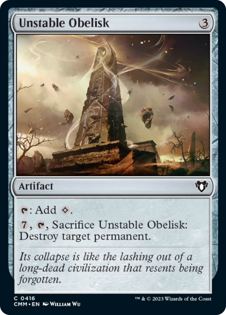 Unstable Obelisk [Commander Masters] | The Time Vault CA