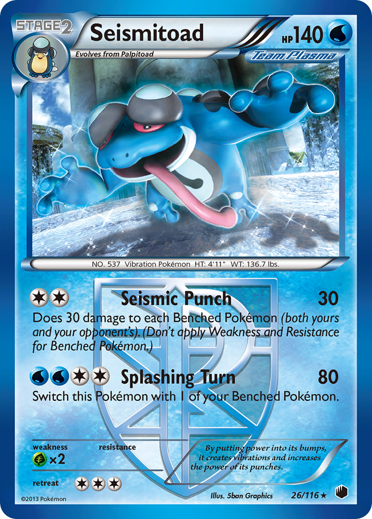 Seismitoad (26/116) [Black & White: Plasma Freeze] | The Time Vault CA