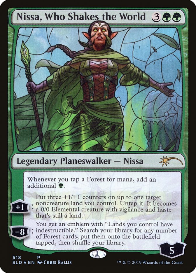 Nissa, Who Shakes the World (Stained Glass) [Secret Lair Drop Promos] | The Time Vault CA