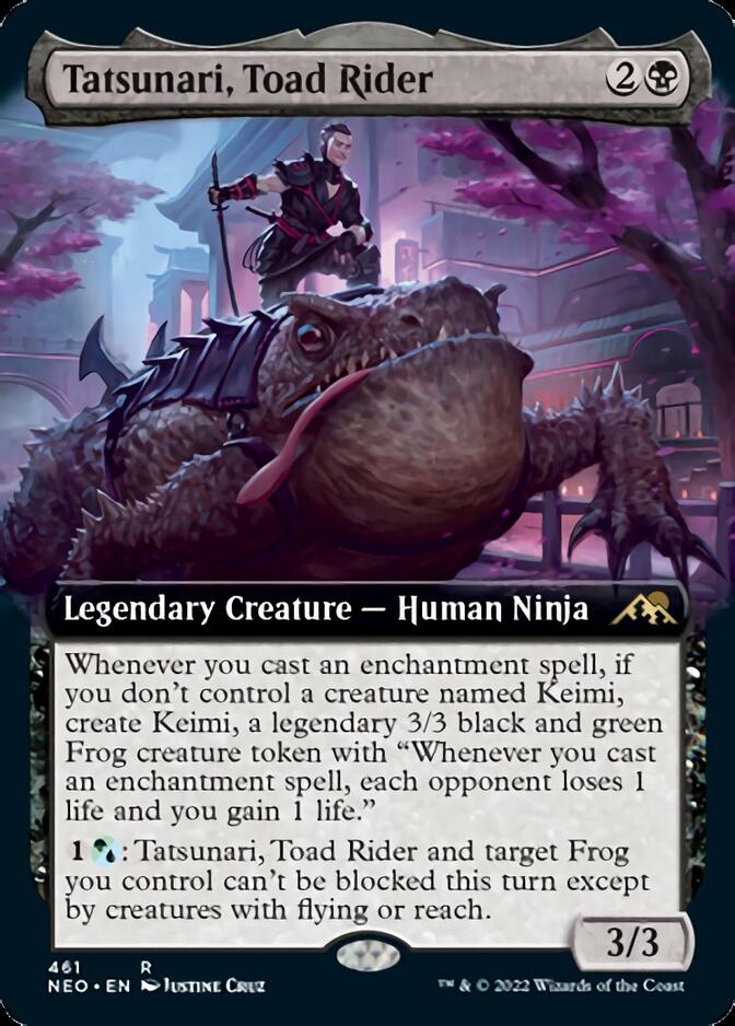 Tatsunari, Toad Rider (Extended Art) [Kamigawa: Neon Dynasty] | The Time Vault CA