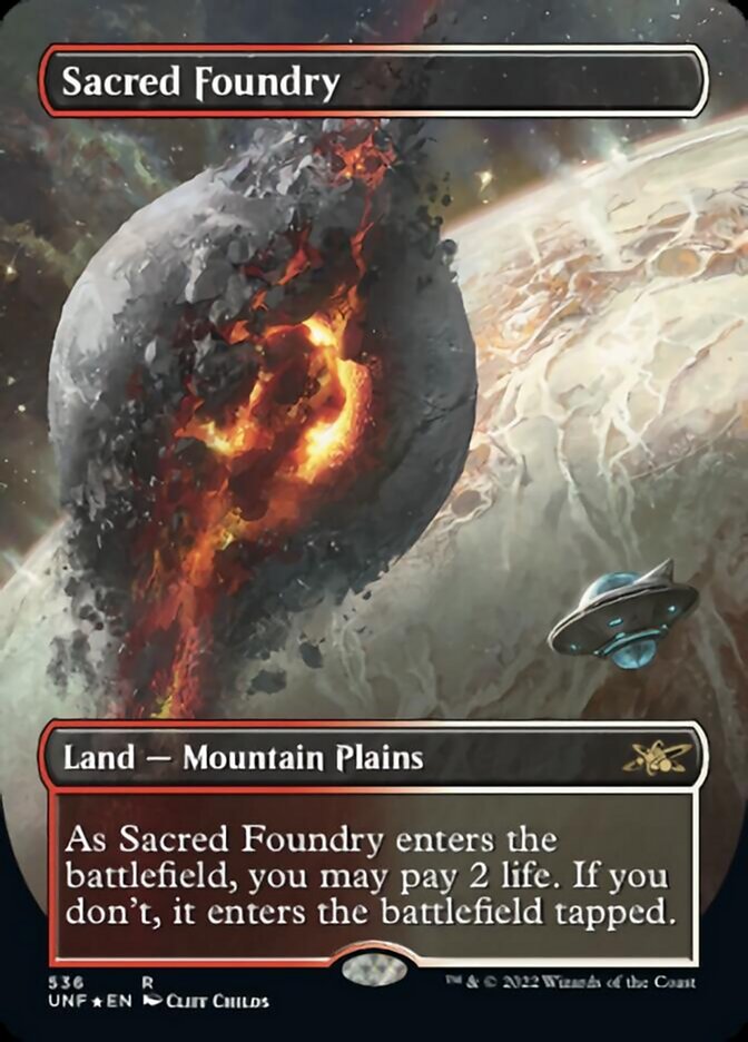 Sacred Foundry (Borderless) (Galaxy Foil) [Unfinity] | The Time Vault CA