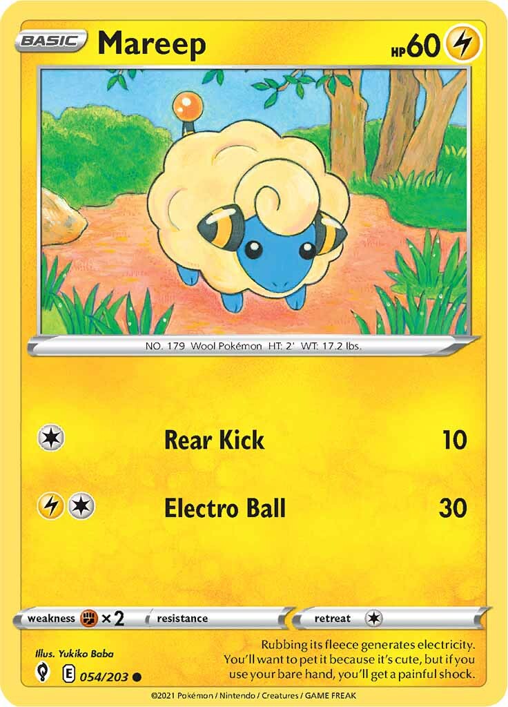 Mareep (054/203) [Sword & Shield: Evolving Skies] | The Time Vault CA