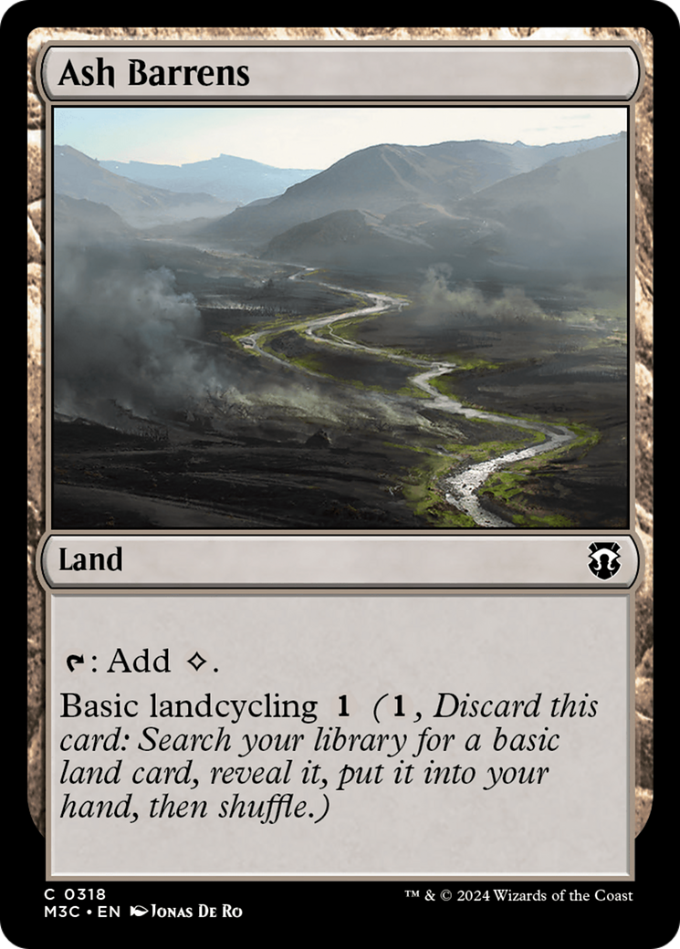 Ash Barrens (Ripple Foil) [Modern Horizons 3 Commander] | The Time Vault CA