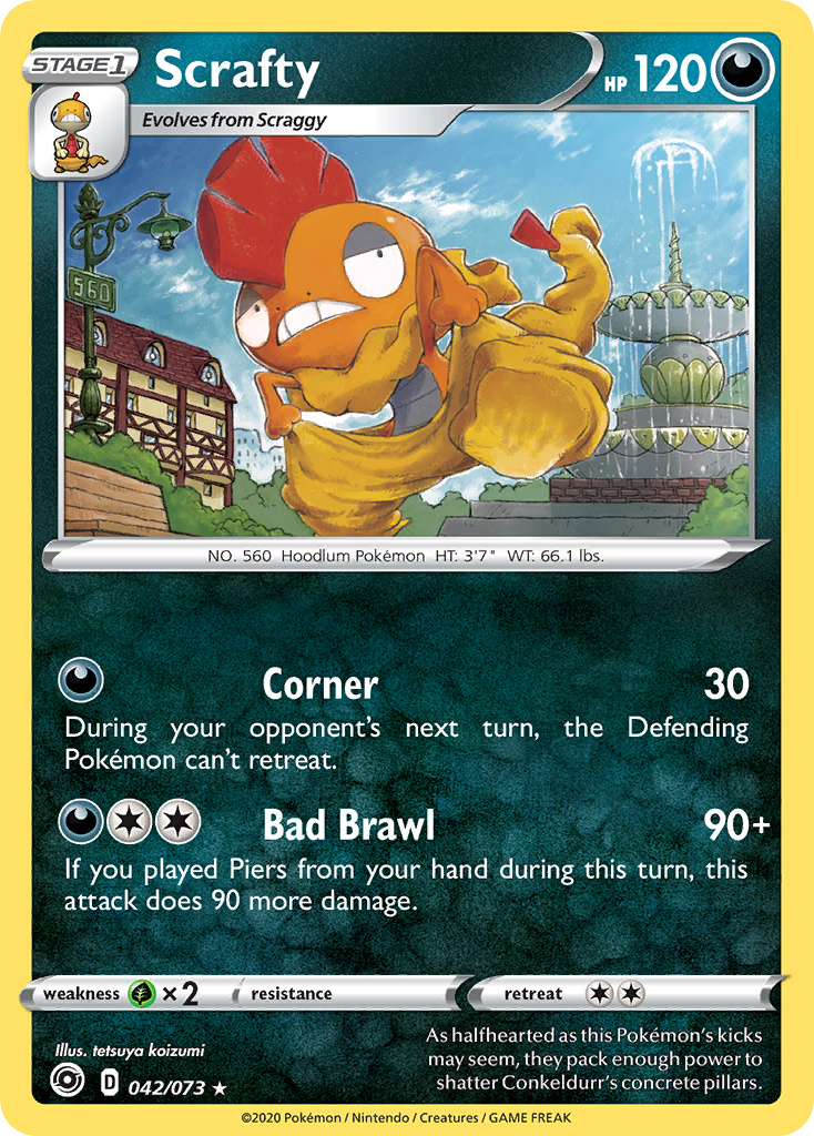 Scrafty (042/073) [Sword & Shield: Champion's Path] | The Time Vault CA