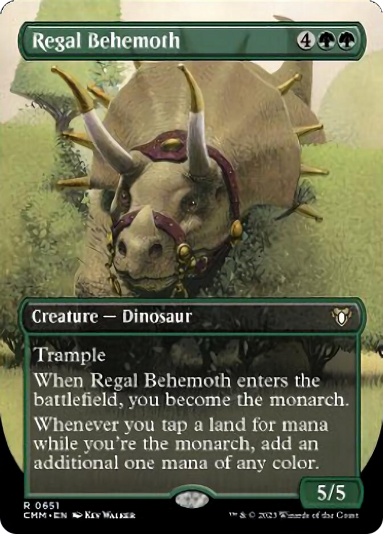 Regal Behemoth (Borderless Alternate Art) [Commander Masters] | The Time Vault CA