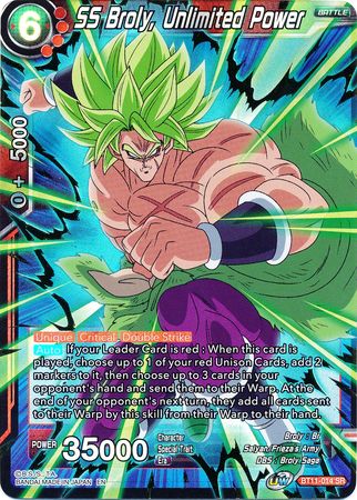 SS Broly, Unlimited Power (BT11-014) [Vermilion Bloodline 2nd Edition] | The Time Vault CA