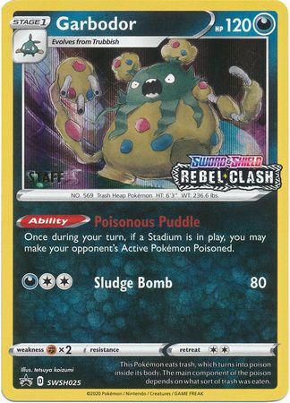 Garbodor (SWSH025) (Staff Prerelease Promo) [Sword & Shield: Black Star Promos] | The Time Vault CA