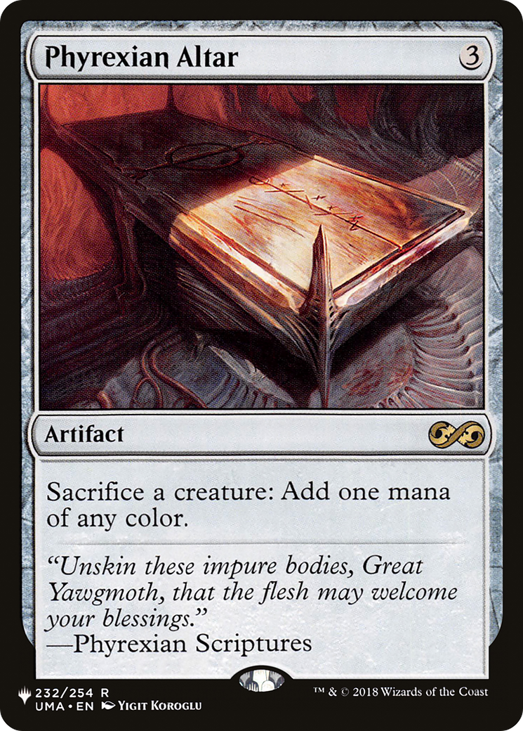 Phyrexian Altar [The List] | The Time Vault CA