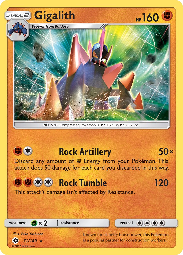 Gigalith (71/149) (Cosmos Holo) (Blister Exclusive) [Sun & Moon: Base Set] | The Time Vault CA