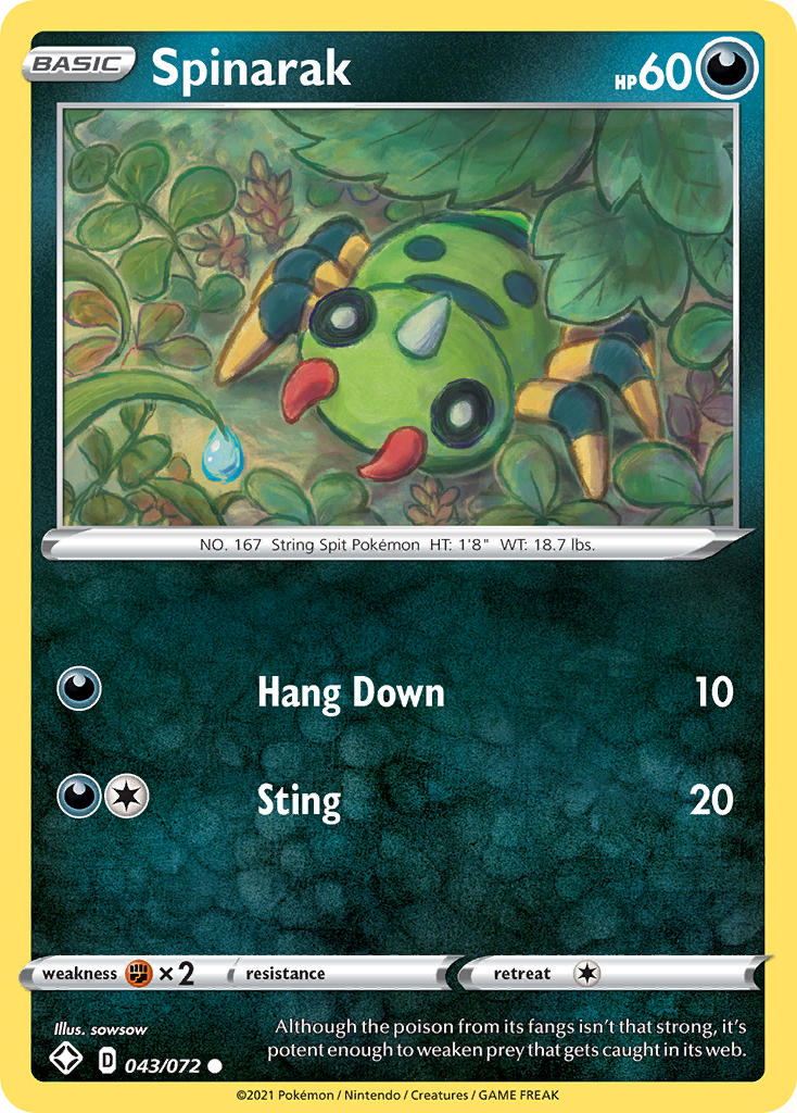 Spinarak (043/072) [Sword & Shield: Shining Fates] | The Time Vault CA