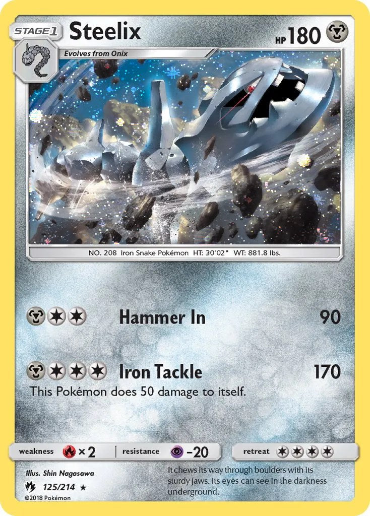 Steelix (125/214) (Cosmos Holo) [Sun & Moon: Lost Thunder] | The Time Vault CA