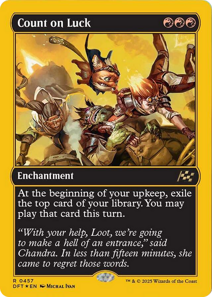 Count on Luck (First-Place Foil) [Aetherdrift] | The Time Vault CA