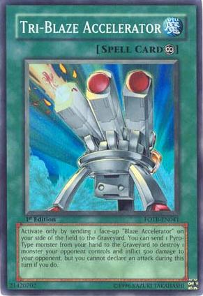 Tri-Blaze Accelerator [FOTB-EN041] Super Rare | The Time Vault CA