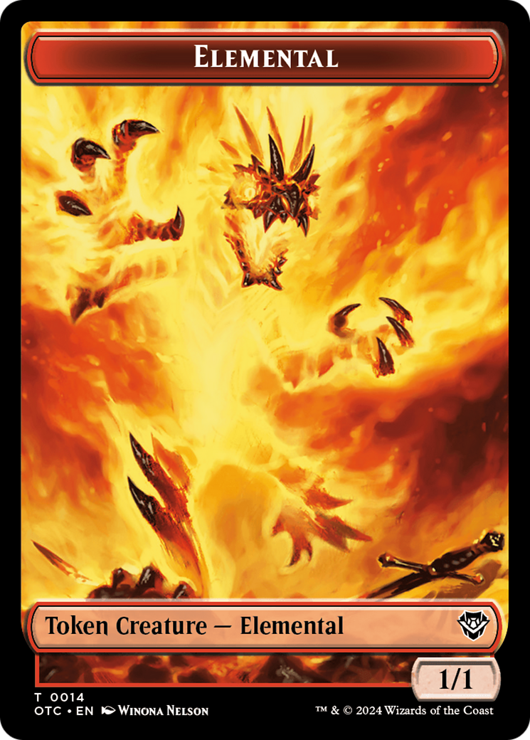 Bird Illusion // Elemental (0014) Double-Sided Token [Outlaws of Thunder Junction Commander Tokens] | The Time Vault CA