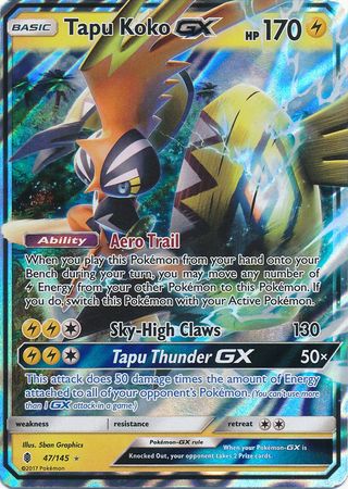 Tapu Koko GX (47/145) (Jumbo Card) [Sun & Moon: Guardians Rising] | The Time Vault CA