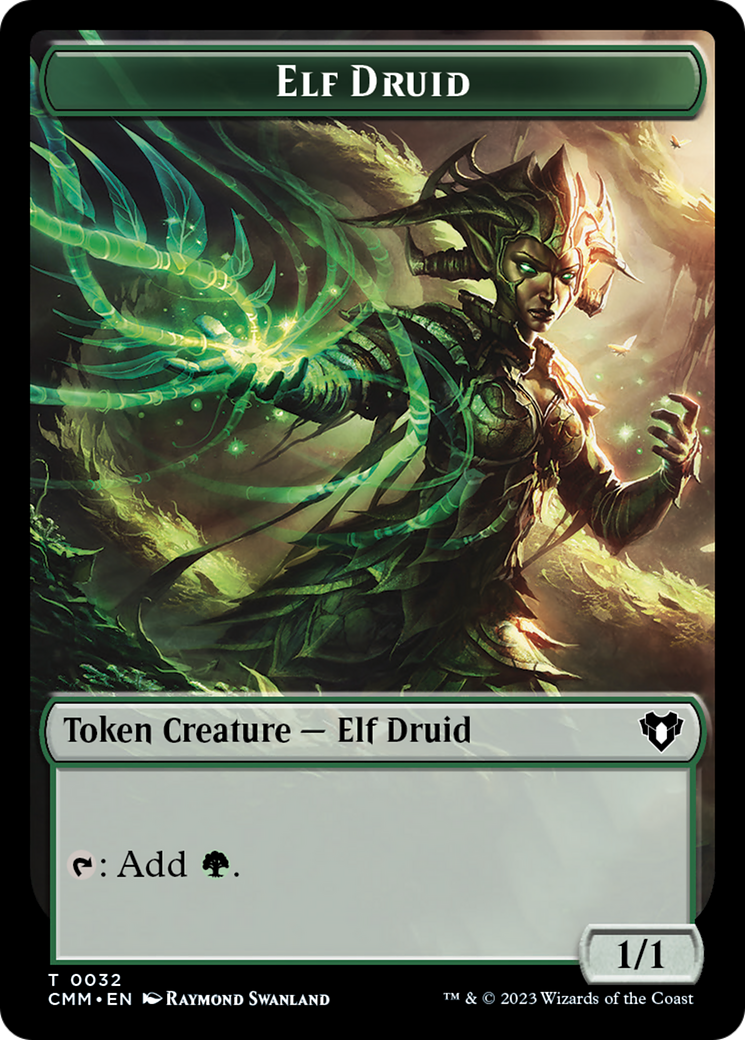 Elf Druid Token [Commander Masters Tokens] | The Time Vault CA