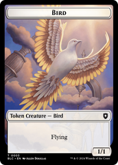 Storm Crow // Bird (003) Double-Sided Token [Bloomburrow Commander Tokens] | The Time Vault CA