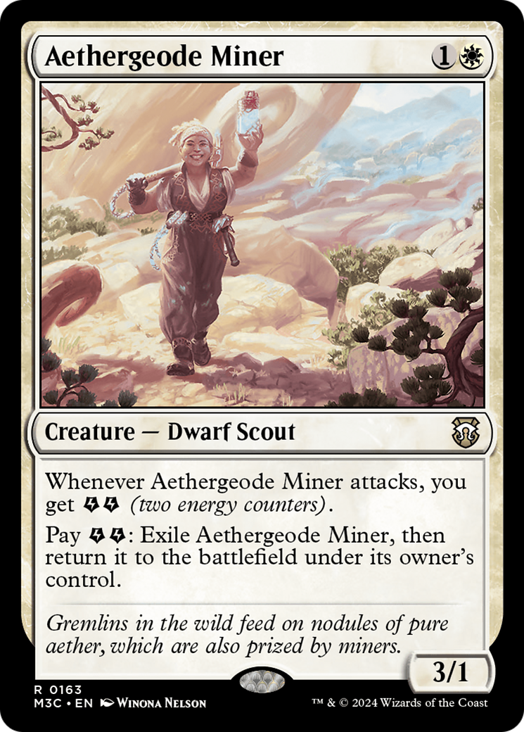 Aethergeode Miner (Ripple Foil) [Modern Horizons 3 Commander] | The Time Vault CA