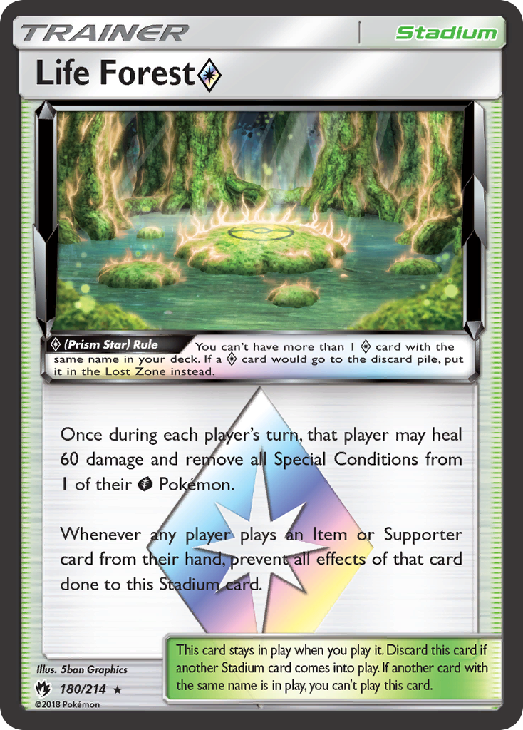 Life Forest (180/214) (Prism Star) [Sun & Moon: Lost Thunder] | The Time Vault CA