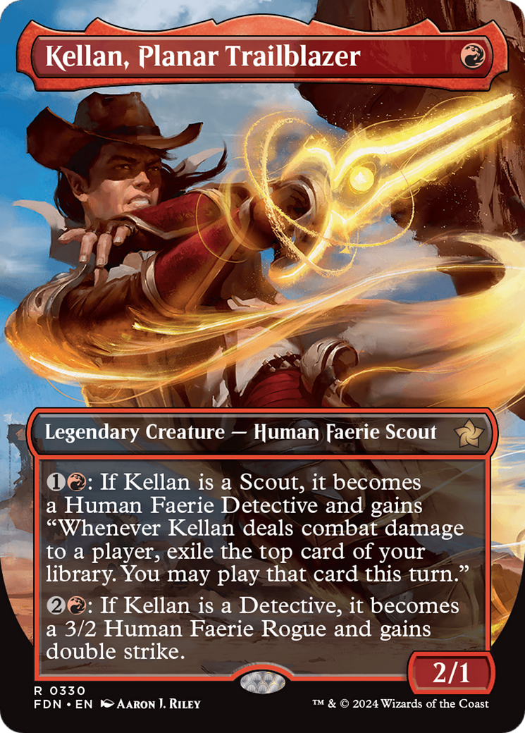 Kellan, Planar Trailblazer (Borderless) [Foundations] | The Time Vault CA