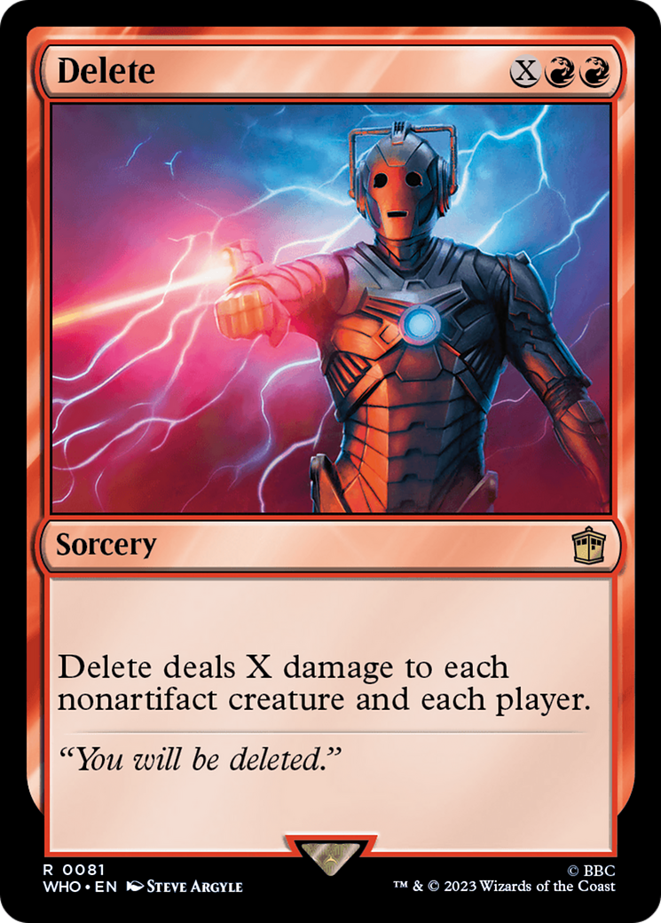 Delete [Doctor Who] | The Time Vault CA