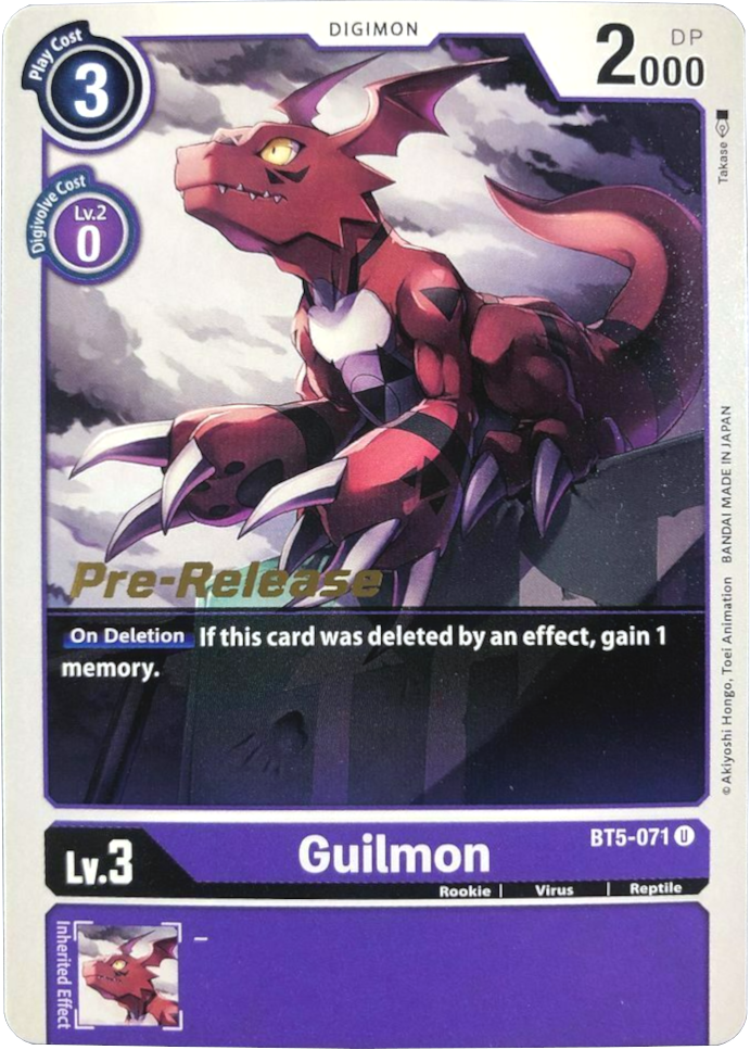 Guilmon [BT5-071] [Battle of Omni Pre-Release Promos] | The Time Vault CA