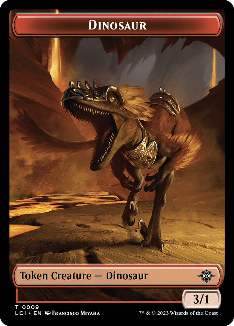 Dinosaur Token (0009) [The Lost Caverns of Ixalan Tokens] | The Time Vault CA