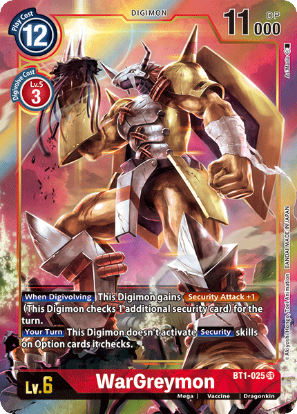 WarGreymon [BT1-025] (Alternate Art) [Release Special Booster Ver.1.0] | The Time Vault CA
