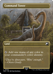 Command Tower // Commander Tower (Borderless) [Jurassic World Collection] | The Time Vault CA