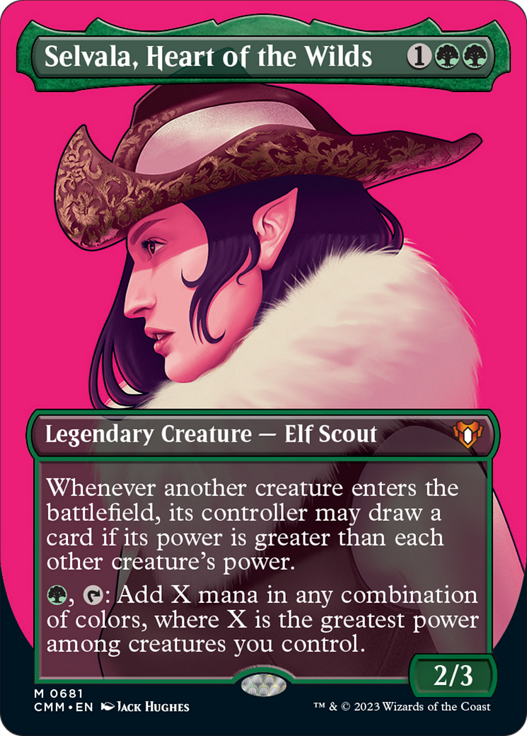 Selvala, Heart of the Wilds (Borderless Profile) [Commander Masters] | The Time Vault CA